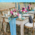 35x120 Inch Baby Blue Cheesecloth Table Runner Baby Shower Birthday Decor