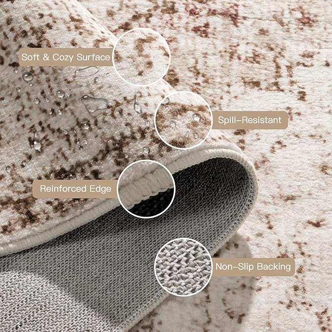 Lofus 5x7 Area Rugs for Living Room, Washable Area Rug, Rugs for Bedroom - Image 5