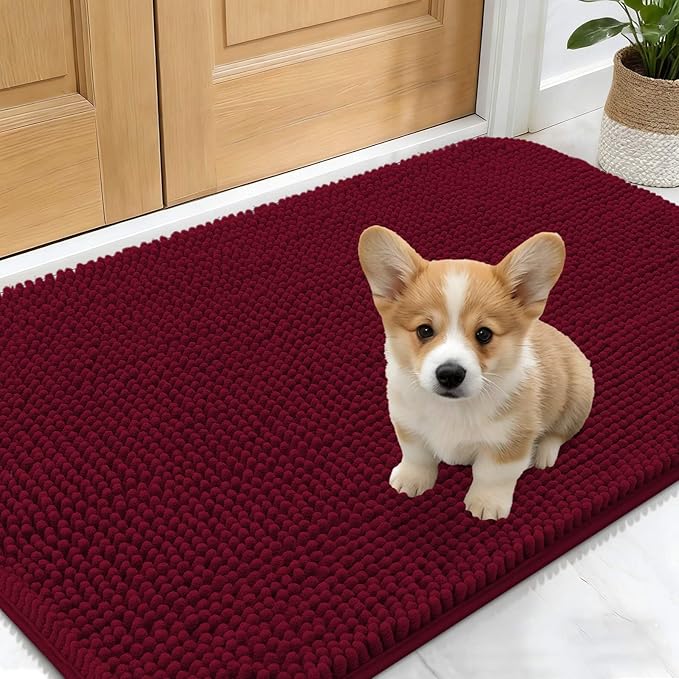 OLANLY Dog Door Mat for Muddy Paws 24x16, Absorbs Moisture and Dirt, Absorbent by OLANLY