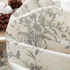 jinchan Lined Linen Blend Curtain Floral Curtains - Image 9