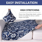 hyha Printed Couch Cushion Covers, Floral Sofa Covers Washable - Image 4