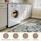8x10 Area Rugs, Large Area Rug for Living Room, Floral Washable Area Rug for - Image 6