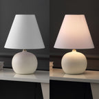 JONATHAN Y Asher 18.25" Gourd LED Table Lamp, Matte Cream, Set of 2