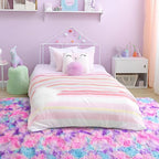 Tepook Soft Rainbow Rug for Girls Room 6x9 Feet, Cute Fluffy Girls Bedroom Area - Image 4