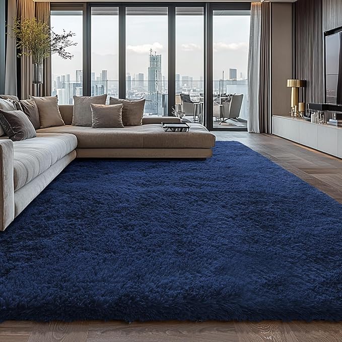 Shag Area Rugs for Bedroom Living Room, 5X8 Ultra Soft Fluffy Area Rugs for Dorm by Boshengya
