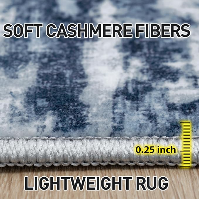 2'6''x8' Runner Rugs Washable Rug: Modern Abstract Living Room Rug Soft - Image 6