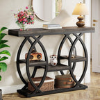 Tribesigns 39.4" Console Table, Sofa Table, Accent Tables, Black Brown