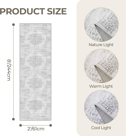2x8 Runner Rug, Washable Runners - Image 2