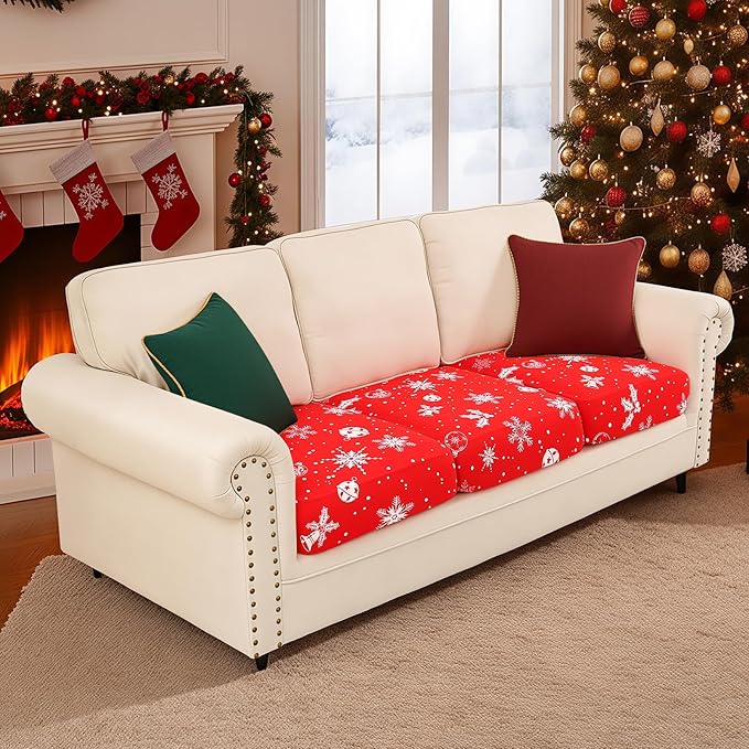 Smiry Printed Couch Cushion Covers, Stretch Soft Couch Covers - Image 2