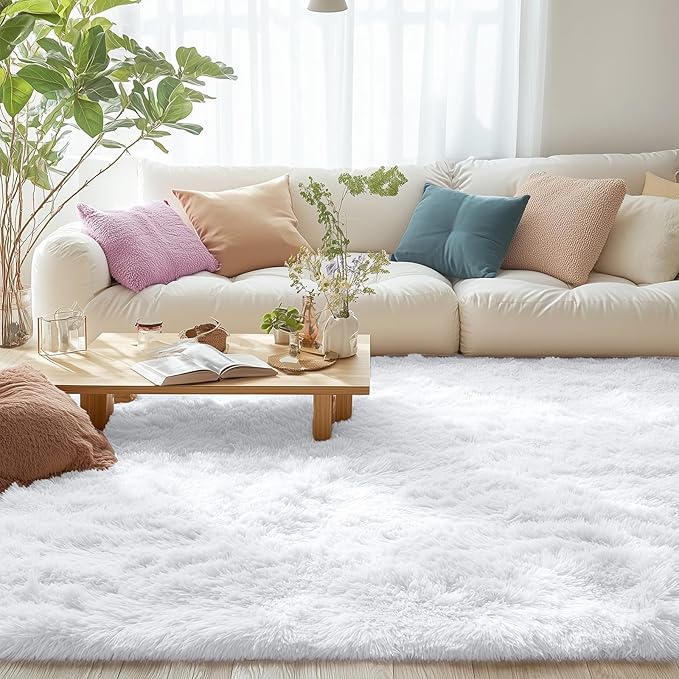 OLANLY 6x6 Area Rugs for Living Room Bedroom, Machine Washable Soft Fluffy - Image 5