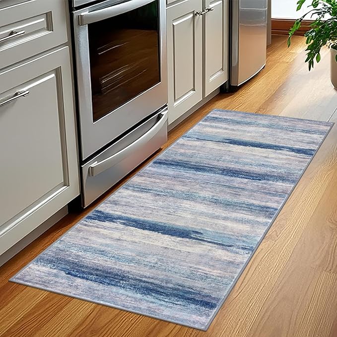 KOZYFLY Modern Abstract Washable Rug Runner 2x5 Hallway Rug Runner Non-Slip - Image 3