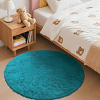 OLANLY Teal Round Rugs for Bedroom - Image 3