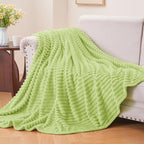 BEDELITE Fleece Throw Blanket for Couch – 3D Ribbed Jacquard Soft and Warm - Image 2