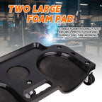 Rolling Knee Creeper Durable Knee Pads, Black, 2 Pack