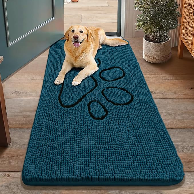Smiry Dog Door Mat for Muddy Paws, Absorbent Dirt Trapper Non Slip Quick Dry by Smiry
