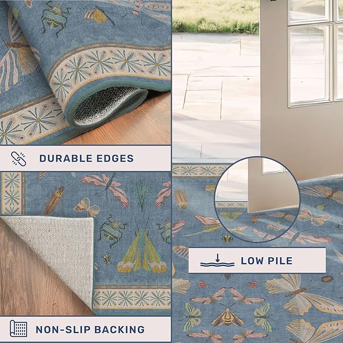 Hazo Haus Insect Light Blue Rug - Image 5