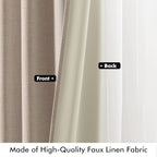 MIULEE 100% Blackout Linen Curtains - Image 6