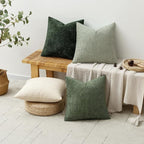 MIULEE Pack of 4 Couch Throw Pillow Covers 20x20 Inch Neutral Green Soft - Image 4
