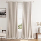 Guken Oatmeal 100% Blackout Curtains 84 Inch Length 2 Panels Set by Guken