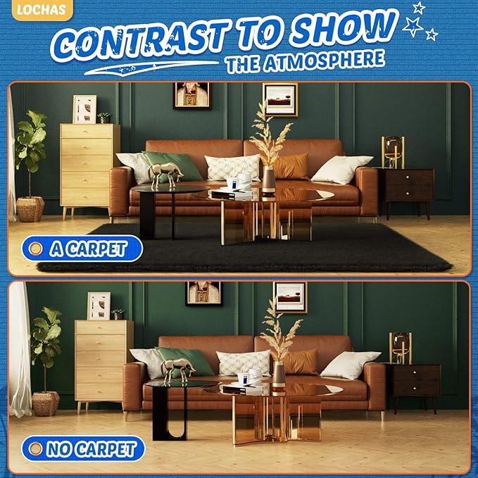 LOCHAS Ultra Soft Indoor Modern Area Rugs Fluffy Living Room Carpets - Image 5