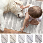Lansny Modern Abstract Runner Rug 2x6, Neutral Light Beige and Grey Washable - Image 7