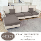 Couch Cushion Covers for Sectional Sofa L Shape Washable Separate Seat Chaise - Image 2