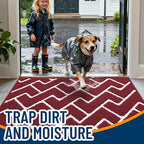 OLANLY Front Door Mat, Non-Slip Rubber Backing, Dirt Resistant and Absorbent - Image 2