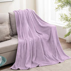 BEDELITE Fleece Blanket Lilac Throw Blankets - Image 9