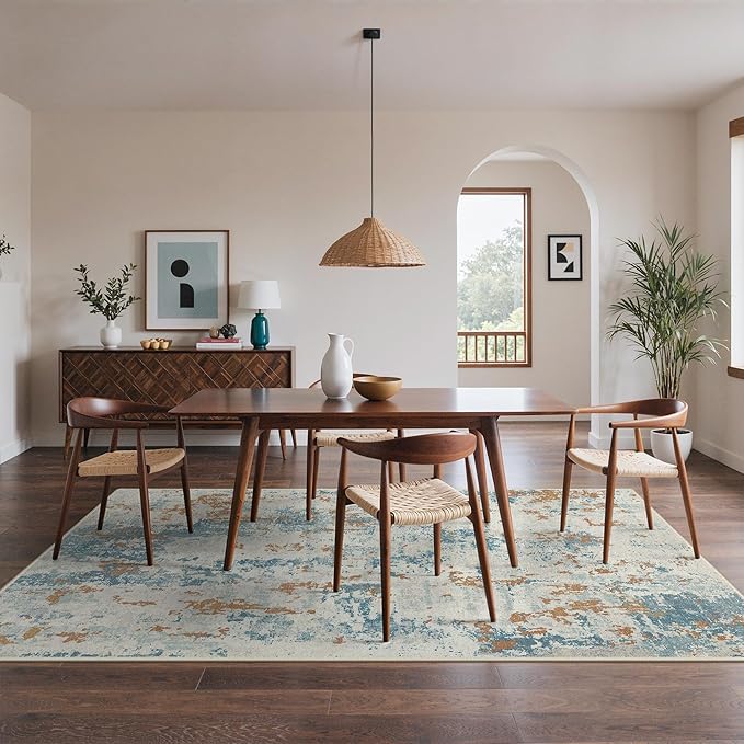 BEIMO Area Rugs 5x7 for Living Room Bedroom, Modern Abstract Machine Washable - Image 3