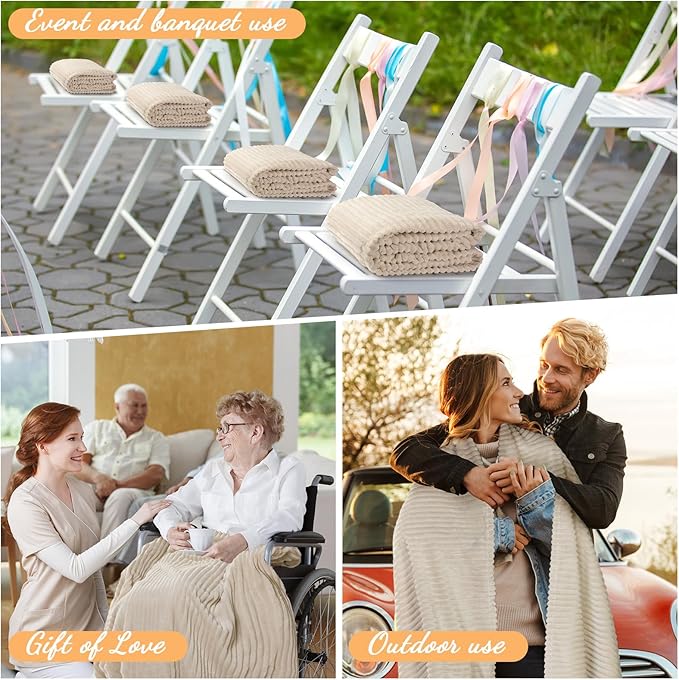 Buryeah 6 Pcs Flannel Throw Blanket Bulk 50 x 60 in Sleepover Blanket Outdoor - Image 5