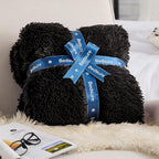 Bedsure GentleSoft Fluffy Black Blankets Queen Size - Image 7