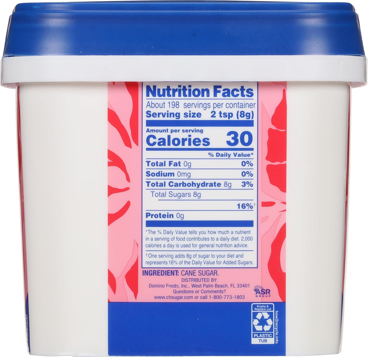 C&H® Granulated Sugar, 3.5 lb Easy-Baking Tub, 2 Pack - with Recipe Card