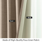 MIULEE 100% Blackout Linen Curtains - Image 6