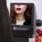 TASALON Unbreakable Handheld Mirror with Silicone Handle, Black