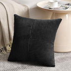 Fancy Homi 2 Packs Black Euro Decorative Throw Pillow Covers 28x28 Inch - Image 2