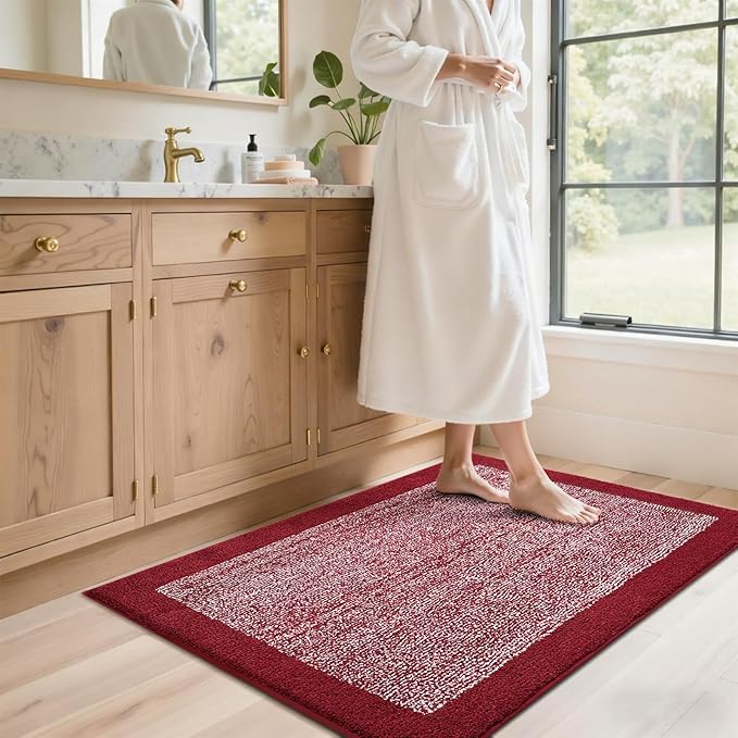 48x32 Large Bathroom Rugs Washable Non Slip, Soft Absorbent Quick Dry Mats - Image 3