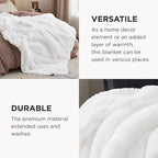 Bedsure GentleSoft Fluffy White King Size Blanket - Image 4