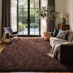 5x7 Ft Brown Shag Rugs for Bedroom Living Room, Ultra Soft Fluffy Furry Area - Image 2