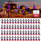 Orange purple Outdoor halloween String Lights ,26FT ST38 LED Patio Lights with 12+1 Shatterproof Edison Bulbs,UL Waterproof Connectable Outside Hanging Lights for Backyard Porch Christmas Party Decor