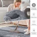 OLANLY 6x6 Area Rugs for Living Room Bedroom, Machine Washable Soft Fluffy - Image 2