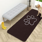 OLANLY Dog Door Mat for Muddy Paws 59x24, Paw Print Design, Absorbs Moisture by OLANLY
