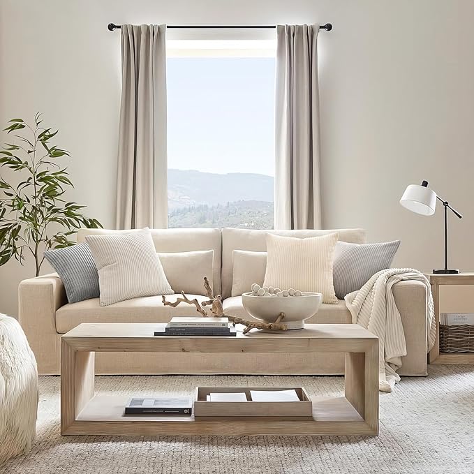Topfinel 4 Packs Neutral Decorative Throw Pillows Covers 26x26 Inch - Image 5