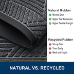 Smiry Front Door Mat Outside Entrance, Heavy Duty Sturdy Natural Rubber Doormat - Image 5