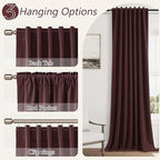 Guken 100% Blackout Curtains 96 Inch Length 2 Panels Set - Image 4