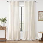 Nanspring Modern Linen Curtains 96 Inches Long by Nanspring