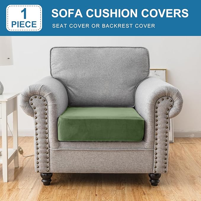 Couch Cover Stretch Velvet Sofa Cushion Cover 1-Piece - Image 3