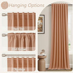 Guken 100% Blackout Curtains 120 Inch Length 2 Panels Set - Image 6