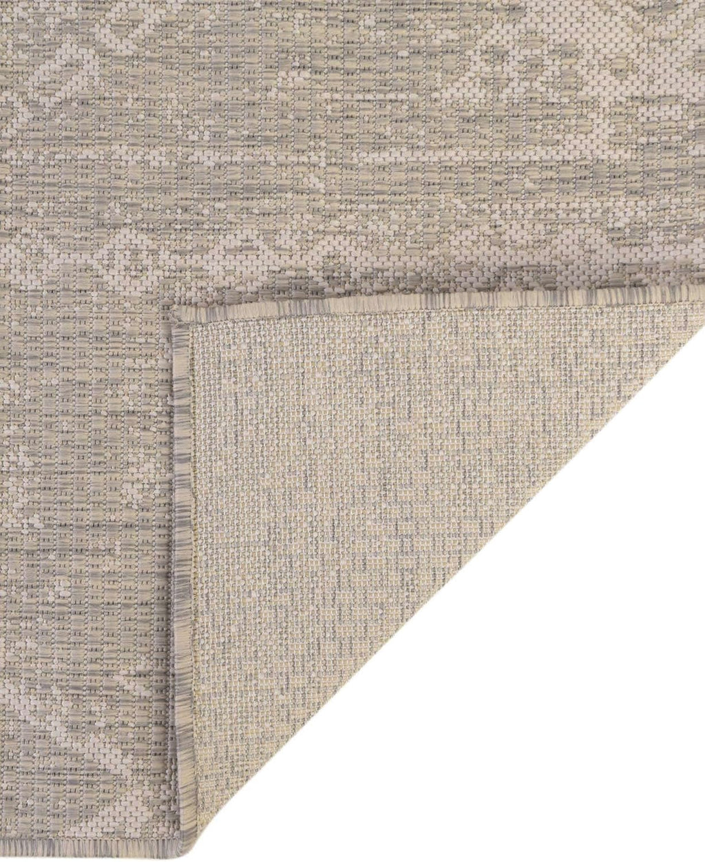Unique Loom Outdoor Bohemian Collection Area Rug - Anthro (2' x 5' 1" Runner, Gray/ Ivory)