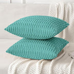 MIULEE Pack of 2 Corduroy Decorative Throw Pillow Covers 18x18 Inch Soft Boho - Image 3