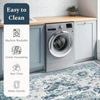 Rugflix 9x12 Area Rug for Living Room, Machine Washable Area Rugs - Image 5